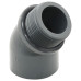 Угол переходной 45° ПВХ Hidroten 1002156, наружная резьба, d75 мм, 2 1/2"