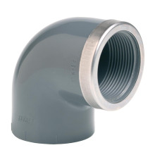 Угол ПВХ Effast RGRGOR032D 90° c металлическим кольцом, d32x1"