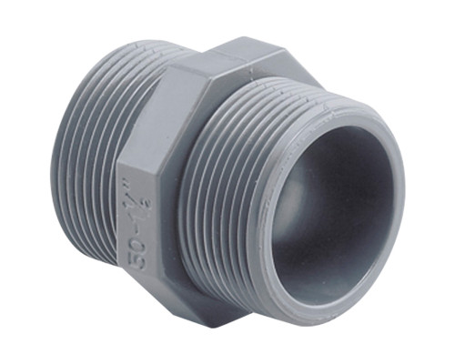 Ниппель ПВХ Hidroten НР-НР, 1002401, d1/2"