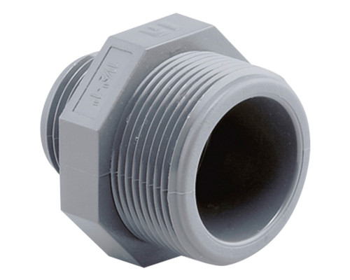 Ниппель переходной ПВХ Hidroten 1002453, НР-НР, d1 1/2"- 1/2"