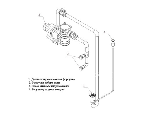 Закладні для басейну Прохід Hayward SP14341EPAKA для гідромасажної форсунки JET-AIR