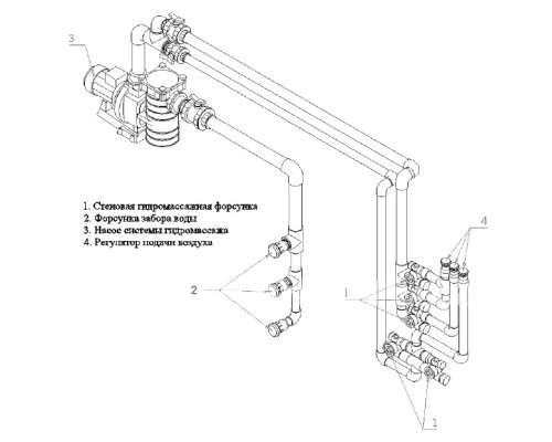 Закладні для басейну Прохід Hayward SP14341EPAKA для гідромасажної форсунки JET-AIR