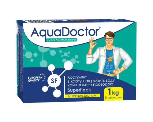 Хімія для басейну Коагулюючий засіб у картушах AquaDoctor Superflock