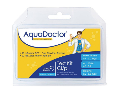 Тестер для бассейна AquaDoctor Test Kit Cl/pH