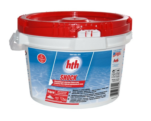 Хлор шок hth 5кг, в порошку 75-78%, SHOCK powder, не стабілізований хлор, США 