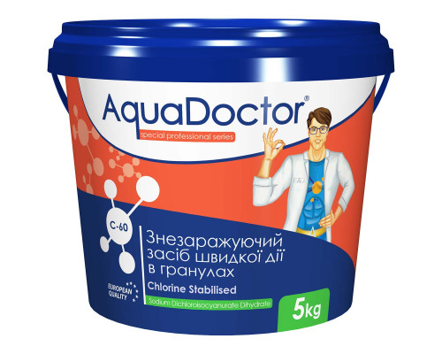Хімія для басейнів Хлор AquaDoctor C-60 5 кг у гранулах