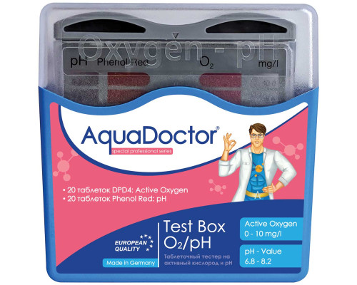 Тестер для бассейна AquaDoctor Test Box O2/pH