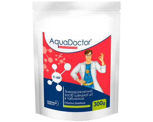 Хімія для басейнів Хлор AquaDoctor C-60T 0.3 кг у таблетках