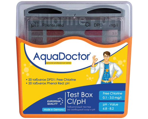 Тестер для басейна AquaDoctor Test Box Cl/pH