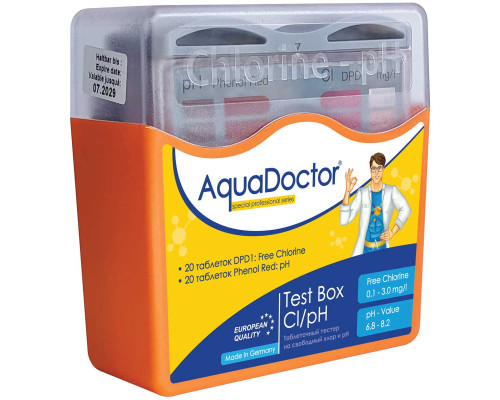 Тестер для басейна AquaDoctor Test Box Cl/pH
