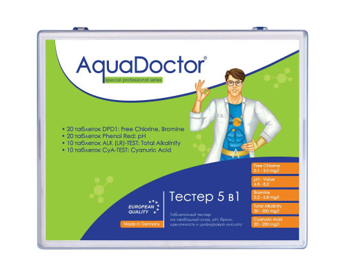 Тестер для бассейна AquaDoctor 5 в 1