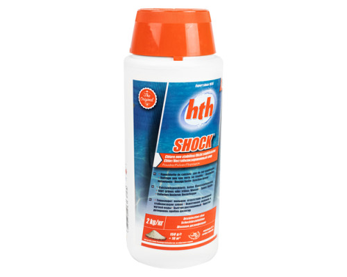 Хлор шок hth 2кг, в порошку 75-78%, SHOCK powder, не стабілізований хлор, США