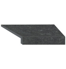 Угловой Г-образный элемент бортовой плитки Aquaviva Stellar Dark Grey, 600x345x50(20) мм (правый/45°)
