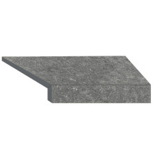 Угловой Г-образный элемент бортовой плитки Aquaviva Stellar Grey, 600x345x50(20) мм (правый/45°)