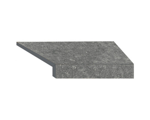 Угловой Г-образный элемент бортовой плитки Aquaviva Stellar Grey, 600x345x50(20) мм (правый/45°)