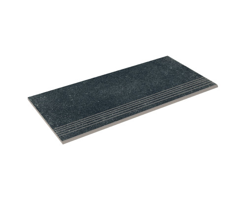 Керамограніт для басейну Бортова плитка пряма Aquaviva Granito Black, 595x289x20 мм