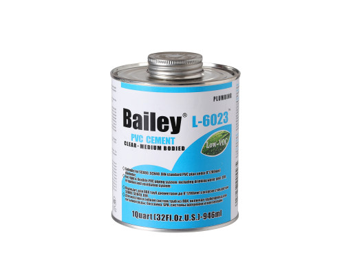 Клей для труб ПВХ Bailey L-6023 946 мл