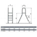 Лестница для полууглубленных бассейнов Hayward (5 ступеней), AISI-304