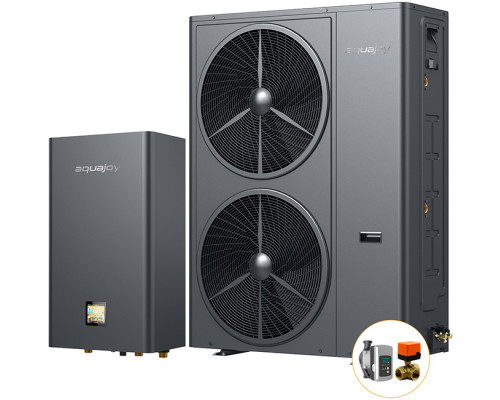 Инверторный тепловой насос для дома Aquajoy Plus 16T (15.57 кВт), циркуляционный насос + трехходовой клапан