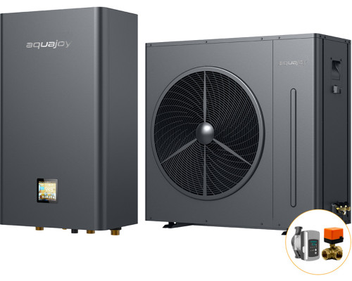 Инверторный тепловой насос для дома Aquajoy Plus 13 (12.6 кВт), циркуляционный насос + трехходовой клапан