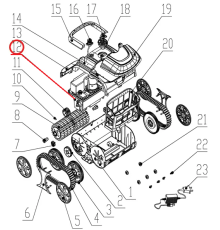 Привод и аккумулятор к пылесосу Wybotics WY200, (Driving & battery kit №12)