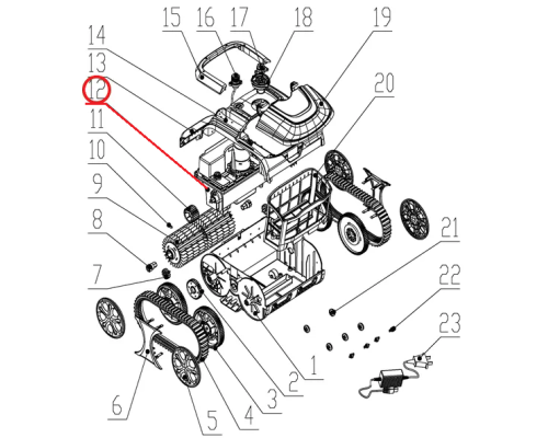 Привод и аккумулятор к пылесосу Wybotics WY200, (Driving & battery kit №12)