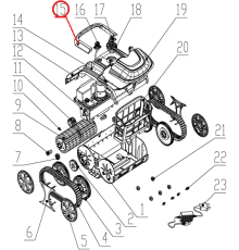 Комплект ручек к пылесосу Wybotics WY200, (Handle kit №15/WY200)