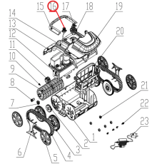 Разъем для зарядки к пылесосу Wybotics WY200, (Charging seat №16/WY200)