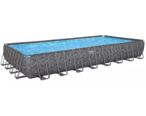 Каркасный бассейн Bestway Grey 561KJ (956х488х132 см) с песочным фильтром, тентом и лестницей