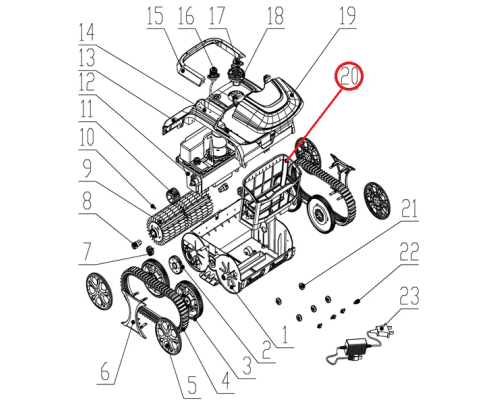 Корзина фильтра к пылесосу Wybotics WY200, (Filter basket №20/WY200)