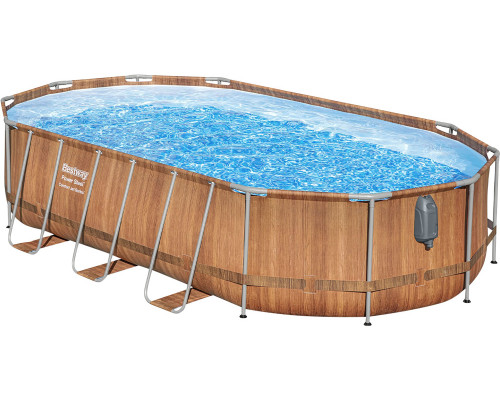 Каркасный бассейн Bestway 56719 (610х366х122 см) с гидромассажем, картриджным фильтром и лестницей