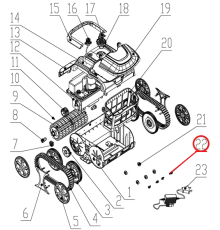 Переднее тормозное колесо к пылесосу Wybotics WY200, (front obstacle wheel №22)