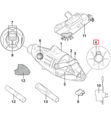 Заслонка клапана слива воды Kokido для пылесоса Voltera 25 EV25CBX/EU (EV25ASM03)