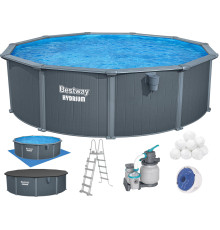 Сборный бассейн Bestway Hydrium 561CU (488х132 см) с песочным фильтром, лестницей и тентом