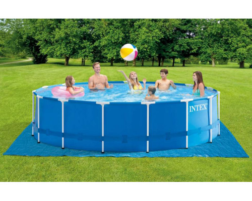 Каркасный бассейн Intex 28242 (457х122 см) c картриджным фильтром, лестницей, подложкой и тентом