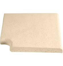 Угловой копинговый камень Aquazone Tuff 320x400x50-25 мм, бежевый (пористый)
