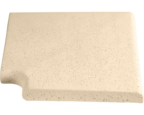Угловой копинговый камень Aquazone Tuff 320x400x50-25 мм, бежевый (пористый)