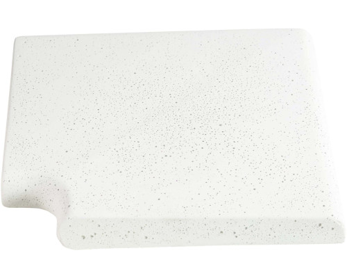 Угловой копинговый камень Aquazone Tuff 320x400x50-25 мм, белый (пористый)