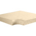 Угловой копинговый камень Aquazone Tuff 250x300x50-25 мм, бежевый (пористый)