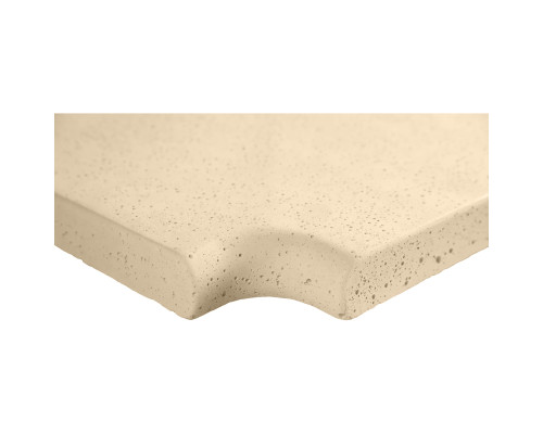 Угловой копинговый камень Aquazone Tuff 320x400x50-25 мм, бежевый (пористый)