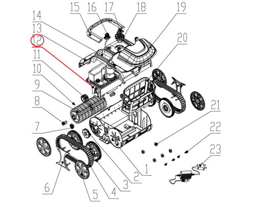Моторный блок к пылесосу Wybotics WY200 (No 12 B.WYBOT S1.04.002)