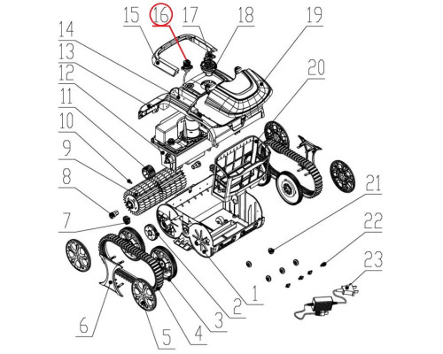 Зарядный кабель к пылесосу Wybotics WY200/Osprey 700 (No 16 B.WY3312Max.05.002)