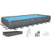 Каркасный бассейн Bestway Grey 561KJ (956х488х132 см) с песочным фильтром, тентом и лестницей