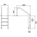 Лестница для бассейна Flexinox Overflow (3 ступени), AISI-316L