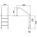Лестница для бассейна Flexinox Overflow (4 ступени), AISI-316L