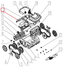 Герметичный блок датчика к пылесосу Wybotics WY200 (B.WYBOT S1.05.002)