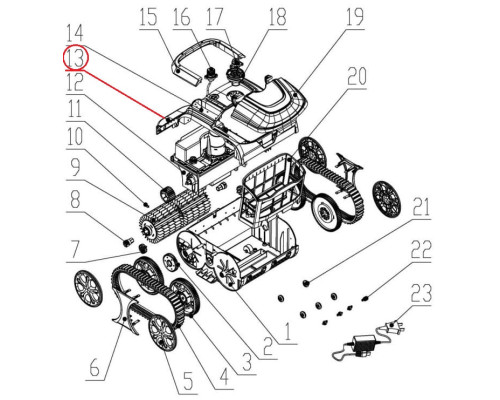 Герметичный блок датчика к пылесосу Wybotics WY200 (B.WYBOT S1.05.002)