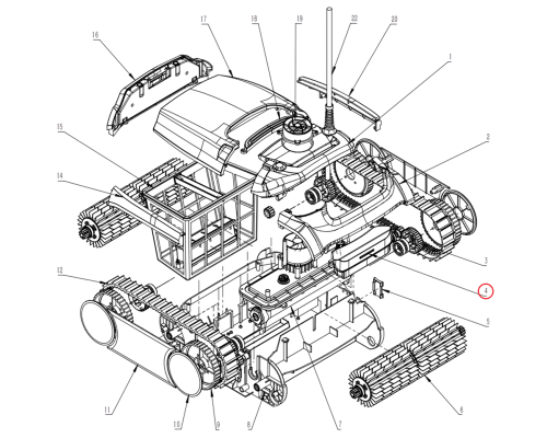 Комплект боковых уплотнений для корпуса робота-пылесоса Wybotics WY350 (B.WY3051.09.002)