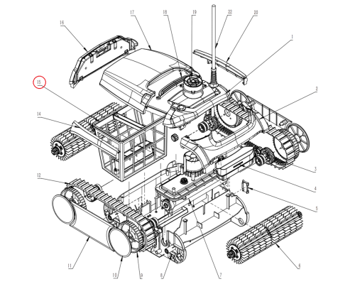 Корзина фильтра для робота-пылесоса Wybotics WY350 (B.WY310.01.004)