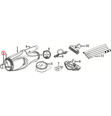 Насадка под щетку Kokido для пылесоса Telsa EV05 (прозрачный контейнер)